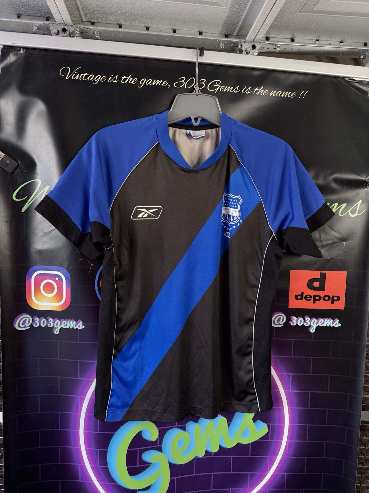 Vintage Reebok Emelec Ecuador 2007-08 Home Football Soccer Jersey Kit Authentic