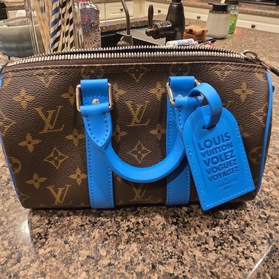 Louis Vuitton Monogram Keepall Bandouliere 25 in Gaston Blue | eBay