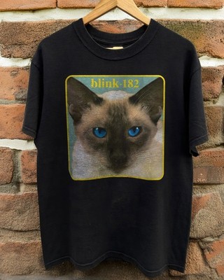 HOT! Blink 182 Tee Cheshire Cat Album Cover Unisex Black Cotton T-shirt S-5XL