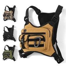 Sport Running Combat Chest Rig Bag Front Pouch Recon Kit Pack Protective Vest