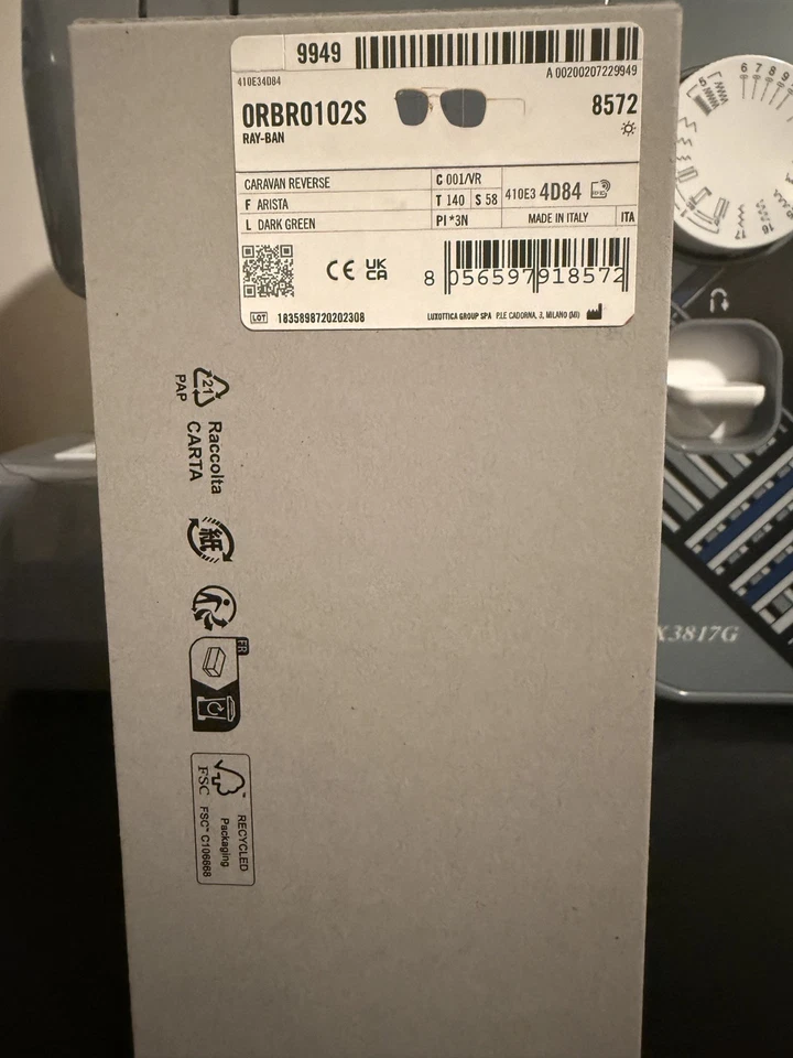 Gafas de sol Ray-Ban caravana reversa dorada (lente verde oscuro) Foto 3 de 3