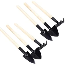 6 Pcs Garden Tools Mini Gardening Kit Plant Potted Flower Gadget Wooden 