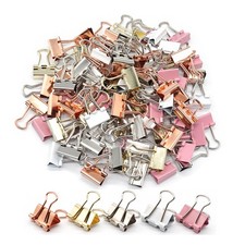 Mini Binder Clips Paper Clip Small Paper Clamps 15mm 5/8 inch 100 Pack Pro