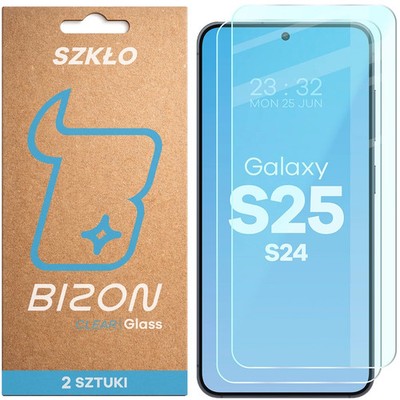 2x Schutzglas für Galaxy S25/S24 Bizon Displayschutzglas Hartglas Handyglas Glas