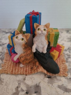 Lowell Davis 1984 Country Christmas Figurine ''Christmas Cats'' Kittens 