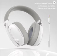 ATTACK SHARK L80 Ultra Leichtes Drahtloses Gaming-Headset, BT 5.3, 2.4G, 3.5mm Kabelgebunden, 50 Std, 40mm Pro-G Treiber, Gaming-Kopfhörer mit Abnehmbaren Mikrofon, für PC, Mac, Mobilgeräte - Schwarz ATTACK SHARK L80 Ultra Leichtes Drahtloses Gaming-Headset, BT 5.3, 2.4G, 3.5mm Kabelgebunden, 50 Std, 40mm Pro-G Treiber, Gaming-Kopfhörer mit Abnehmbaren Mikrofon, für PC, Mac, Mobilgeräte - Schwarz