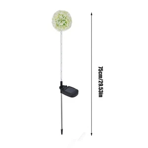 2 Pack Solar Garden Lights Shape 6LED Colorful Changer la lampe de pelouse extérieure Decor