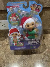 WowWee Fingerlings Snowbelle Baby Christmas Monkey Interactive 70+ Sounds NIB