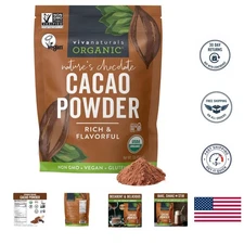 Organic Unsweetened Cacao Powder 1 lb – Rich, Guilt-Free Dark Chocolate Delight