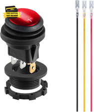 Round Rocker Switch, 12V Waterproof Toggle Switch, LED Lighted on off SPST 3 Pin