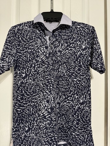 Greyson Boys Youth Large Golf Polo, Wolf Pattern