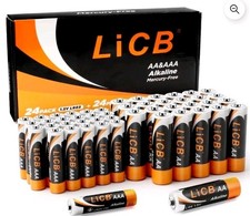 LiCB 1.5V Alkaline AA  AAA Batteries 24 Double A  24 Triple A , 48-Count...