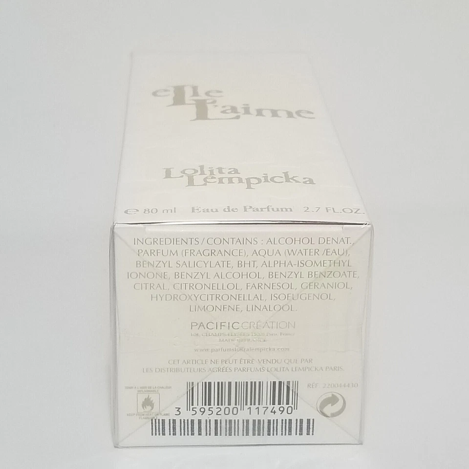 Туалетная вода-спрей для женщин Elle L'aime от Lolita Lempicka 80 мл /2,7 унции новая в коробке запечатанная F.Shp - Изображение 3 из 3