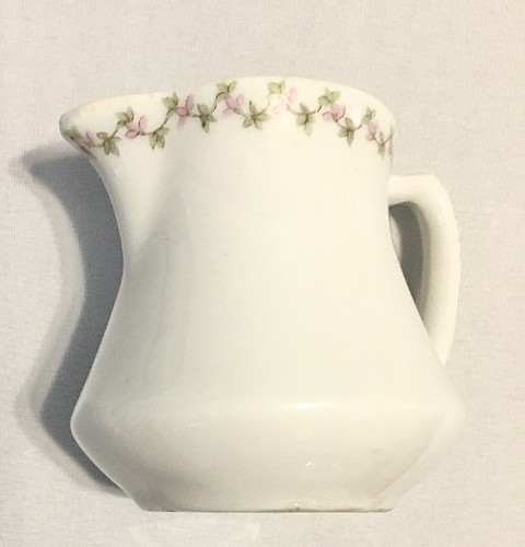 VTG RESTAURANT WARE PINK ROSE GARLAND CREAM PITCHER 2.5” Unmarked Syracuse OPCO - Picture 4 of 8
