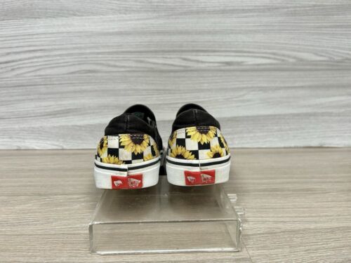 Vans Slip On Shoes Size 4.5 Sunflower Trainers Yellow White Pumps Gym Floral - Picture 8 of 10