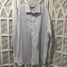 Pronto Uomo Blue Mens Dress Shirt Size 2XLT