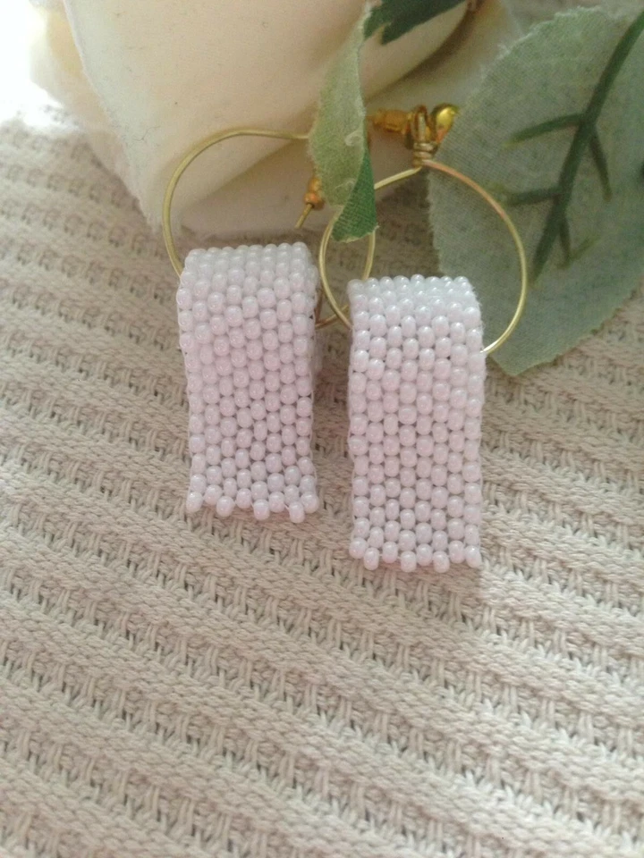 Klopapier Toilettenpapier Perlen Hamsterkäufe Ohrring Handmade Corona  - Bild 3 von 4