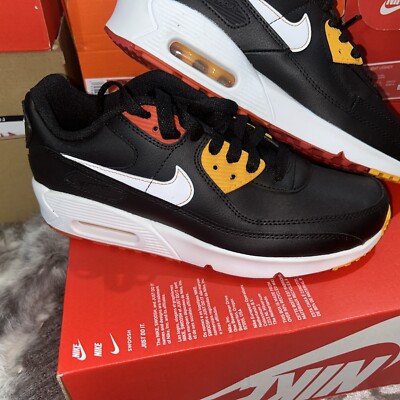 Nike Air Max 90 Low Black CD6864-001 UK Gr.4,5 Euro 37,5 Leder Echtleder