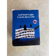 LED Book Light 2 Arms ,4 PCS NEW In Open Box
