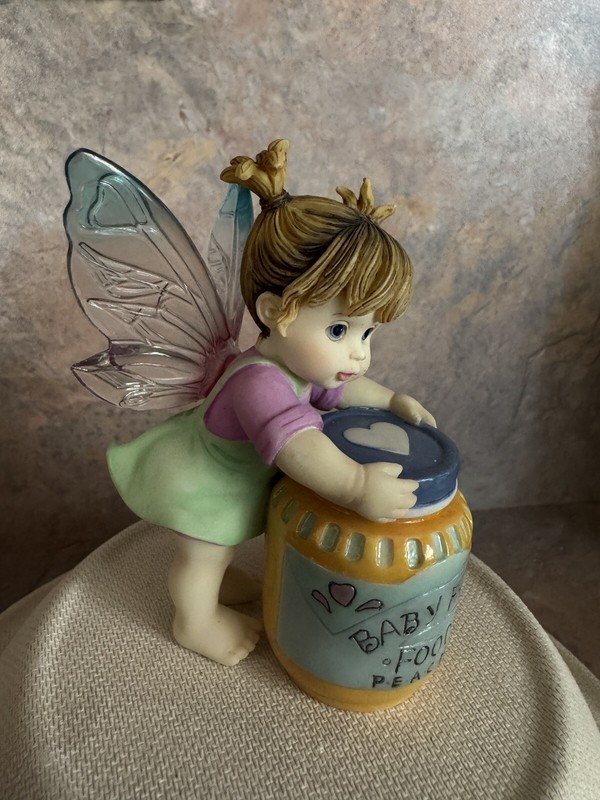 My Little Kitchen Fairies BABY'S LUNCH FAIRIE Baby Food Jar Fairy Figurine Wings