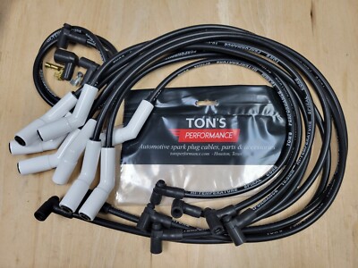 135 Deg Ceramic 10mm spark plug wires Chevy Big Block BBC HEI Over valve cover