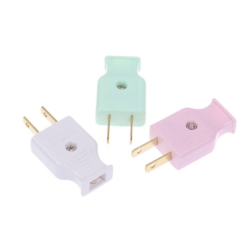 5/10PCS US Assemble Wiring Plug Adapter 2Pole Connector Male Socket Plug _yi - Afbeelding 6 van 12