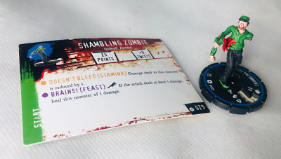HorrorClix Shambling Zombie #029 blau Figur Modell Vintage Horror Clix