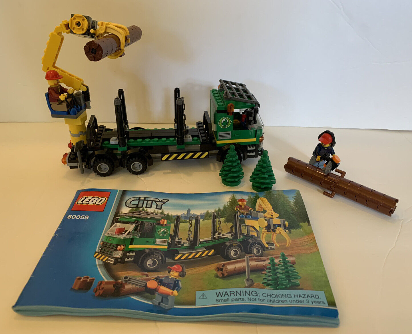 LEGO City Logging Truck #60059 100% Complete With Instructions & Minifigures