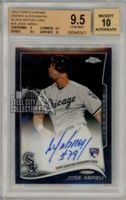 Jose Abreu 2014 Topps Chrome Black Refractor Autograph Rookie RC 46/100 BGS 9.5