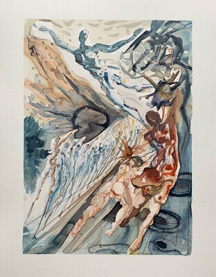 Salvador Dali 1960 DIVINE COMEDY PURGATORY 26 Color Woodcut Wood