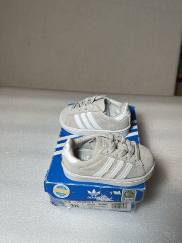 Adidas Original Toddlers Size 4K Campus EL I Grey White Strips - Picture 3 of 10