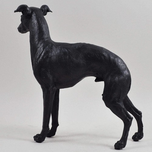 Greyhound Dog Painted Bronze Resin Sculpture Standing - Picture 3 of 5