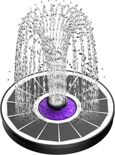 SZMP Solar Fountain 3.5W Bird Bath Fountains with Flower 2023 Upgraded