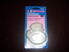 1990  s GERBER Baby Teether Baby One Piece Gum Soother Made in USA black bag