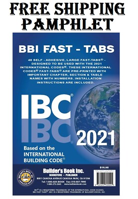#ad 2021 International Building Code IBC Fast Tabs $70.00
