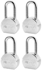 (4) American Lock A703KA35257 2-1/2" Keyed Alike Case Hardened Steel Padlocks
