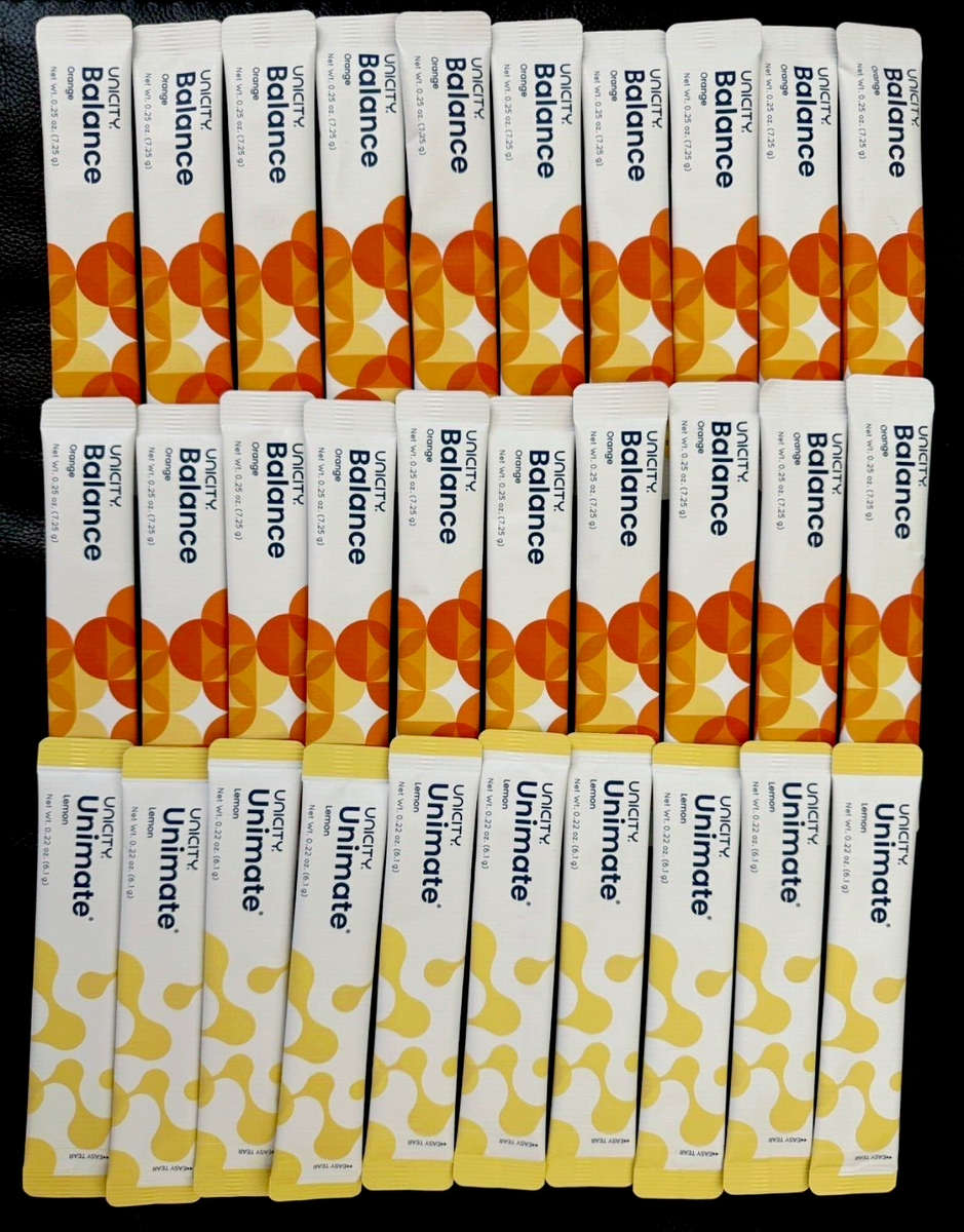 Unicity Feel Great 10 Day Combo ~Balance 20 pk & Unimate Lemon 10