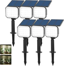 T-SUN 6Pack Solar Power Outdoor Spot Light Landscape Garden Pathway Lights US