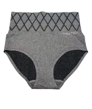 Nautica Intimates Womens Size Medium Hi Waist Shaping Panties Brief Gray
