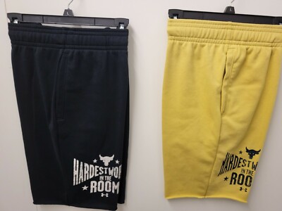 2--NWT-Under Armour Fitness Men's Project Rock Terry Quick Dry Shorts LARGE