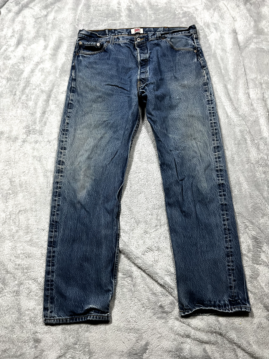 VTG Levis 501 XX Jeans Mens 44x30 Straight Leg Button Fly Blue