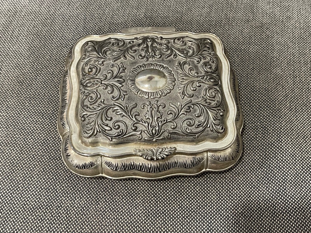 Godinger Silver Art Co. Silver Plated Jewelry Box w/ Scrolling