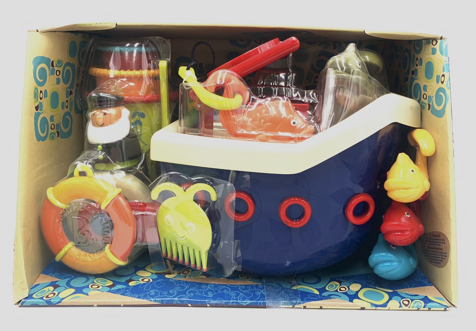 fish and splish boat bath toy