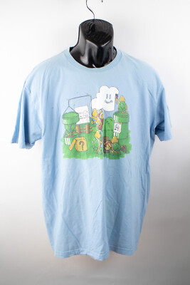 #ad Woot Building The World Super Mario Bros. Reference Blue Men#x27;s XL T Shirt $5.99