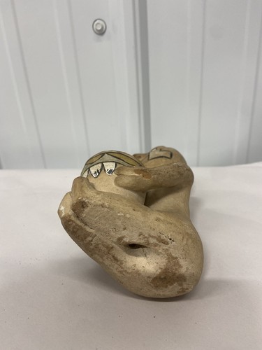 Vintage Native American Tesuque Pueblo Pottery Multicolored Rain God 6" Figurine - Picture 10 of 15