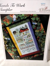 NEW Victoria Sampler HANDS TO WORK SAMPLER Counted Cross Stitch Pattern