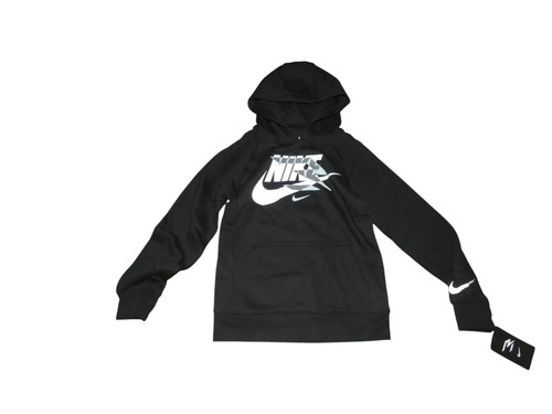 Nike 3 Brand Boys Sweatshirt Black Hoodie Pullover Small 8-10 Years NWT