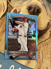2025 Bowman Draft Mason Neville 1st Prospect Sky Blue Parallel REFRACTOR 🔥