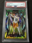 2024 Panini Select - Concourse Bo Nix #30 Green & Yellow Shock Prizm (RC) PSA 10