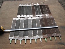 22 rascaduras de herradura usadas 14 son 2" Heller / 5 son 1 3/4 Heller y 3 Bellota